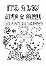 Twin Baby Coloring Pages sketch template