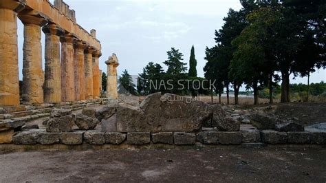 drone footage of the Temple of Zeus, Cyrene, Libya, history of Libya ...