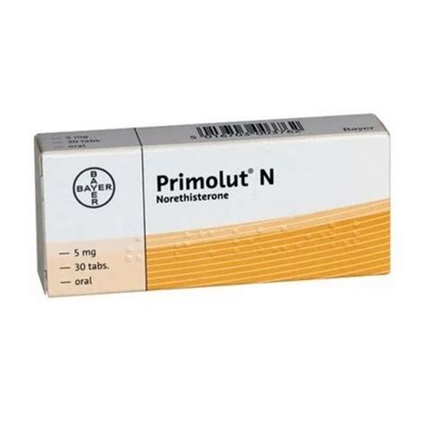 Primolut N Tablet, For Hospital, 5 mg at ₹ 130/stripe in Jalgaon | ID: 27442476455