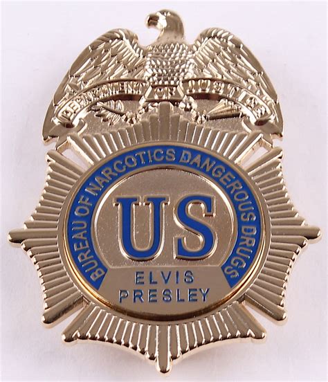 Elvis Presley "DEA" High Quality Replica Prop Badge as Presented by President Nixon | Pristine ...