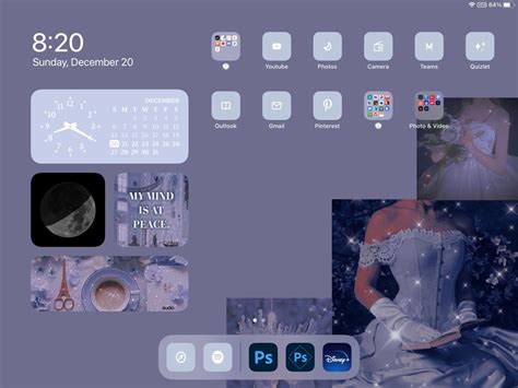 iPad ios 14 home screen aesthetic 🦋 | Ipad ios, Iphone design, Homescreen iphone