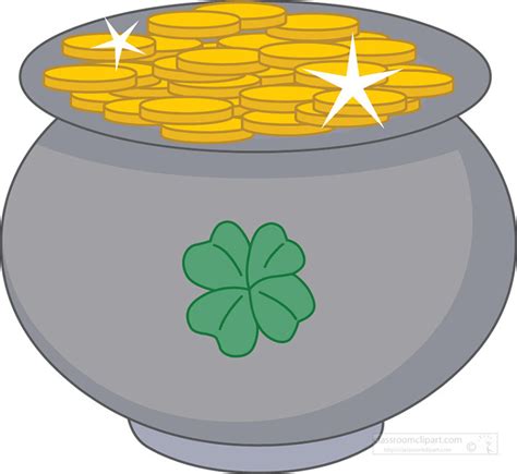 St Patricks Day clipart-pot of gold clipart