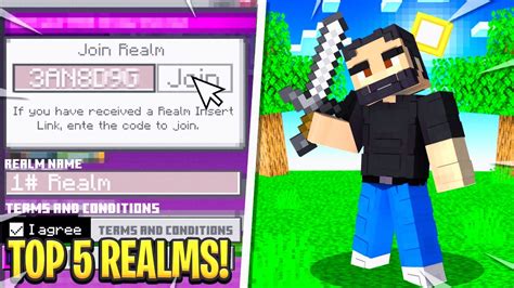 Top 5 MCPE Realms for Minecraft Bedrock Edition 1.20 - YouTube