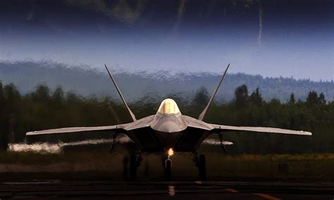F-22 Raptor Lined Up Takeoff At Langley Field Aircraft Wallpaper 4018 | Aircraft Wallpaper Galleries