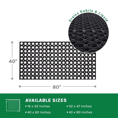 Hollow Drainage Rubber Floor Mat - Medium in 2022 | Rubber flooring ...