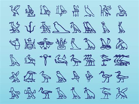 Egyptian Hieroglyphs Graphics Vector Art & Graphics | freevector.com