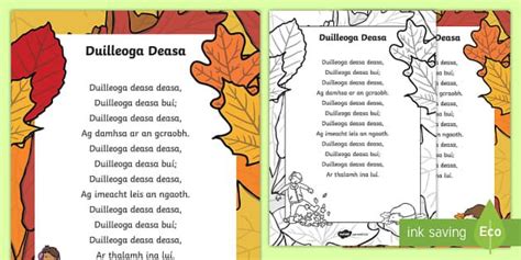 an image of a book with autumn leaves on the pages and words in english, spanish and