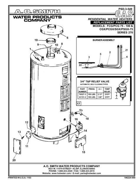 Ao Smith Tankless Water Heater Parts Manual | Reviewmotors.co