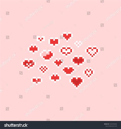 Pixel Art 8bit Cartoon Heart Icon Stock Vector (Royalty Free ...