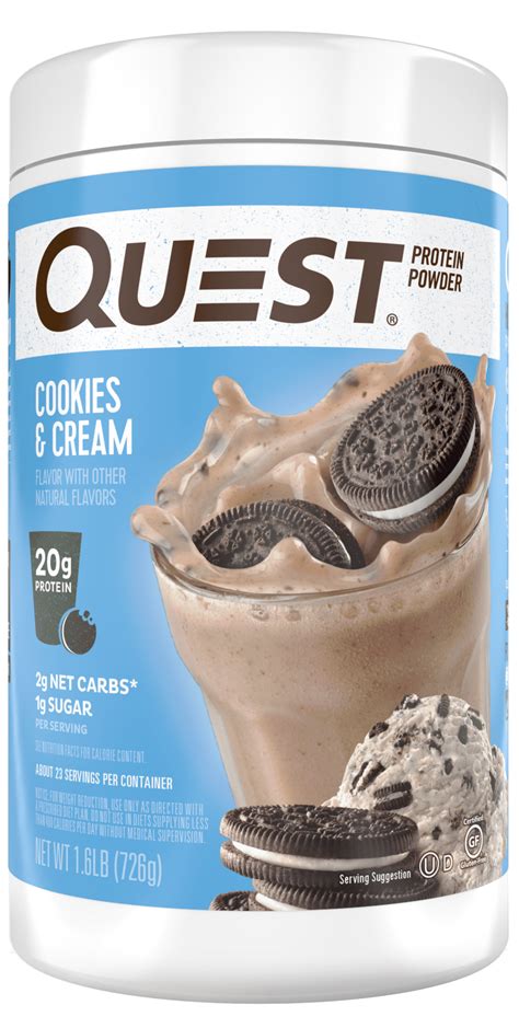 Quest Protein Powder, Cookies and Cream, 20g Protein, 1.6 lb., 25.6 oz - Walmart.com - Walmart.com