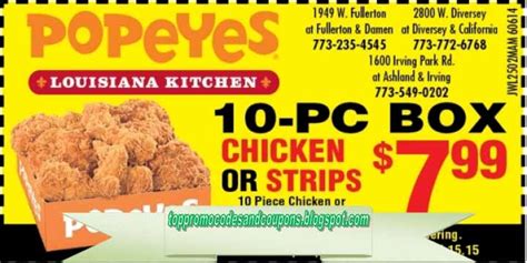 Free Promo Codes and Coupons 2020: Popeyes Chicken Coupons