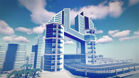 Modern / Futuristic Skyscraper (City Build #22) Minecraft Map