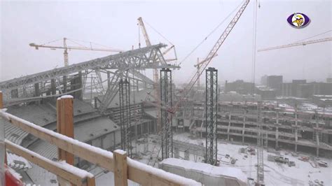 New Vikings stadium construction time-lapse - YouTube