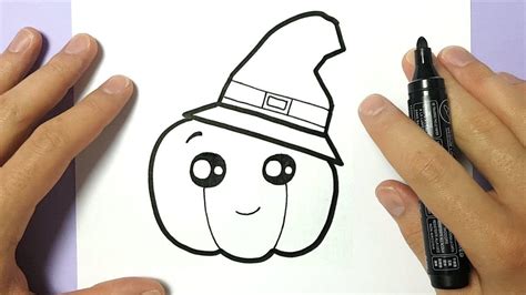 how to draw diy cute halloween pumpkin on paper | Rosen zeichnen, Halloween bilder, Einfache ...