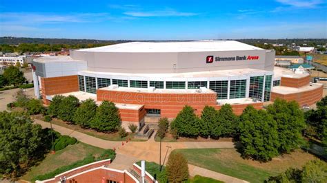 Simmons Bank Arena in Little Rock from Above - LITTLE ROCK, UNITED ...