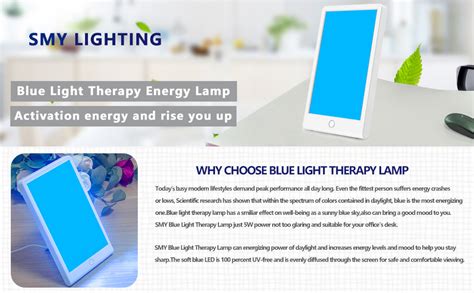 SMY Blue Light Energy Lamp with Adjustable LED Tablet - UV Free Light ...