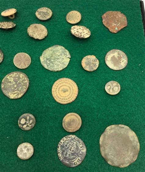 Spanish Colonial Era Coins And Buttons