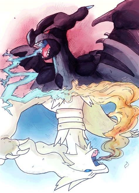 Zekrom vs Reshiram by IzaPug on DeviantArt