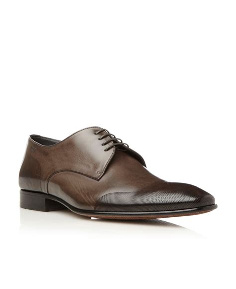 Hugo Boss Celmio Laser Toe Formal Shoes in Brown for Men (Grey) | Lyst