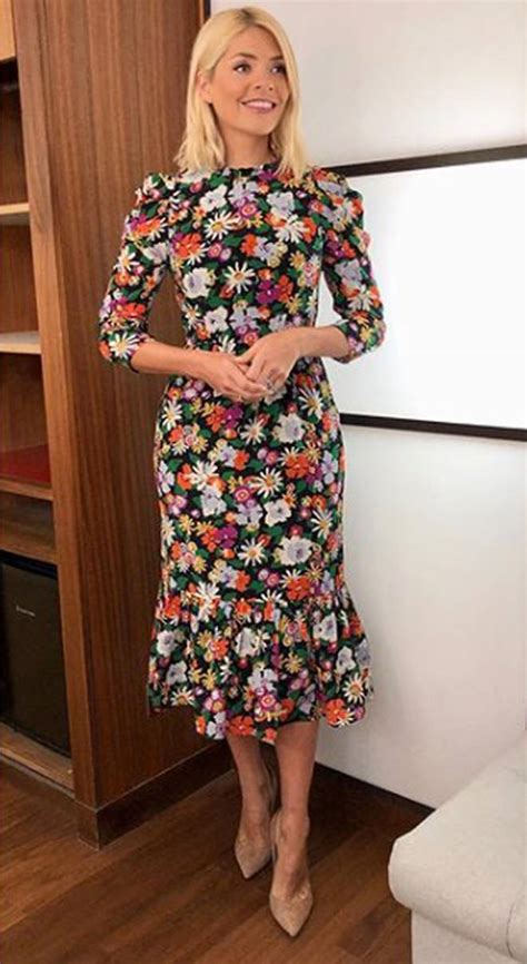 Holly Willoughby dress today: This Morning host wear floral LK Bennett dress - Heart