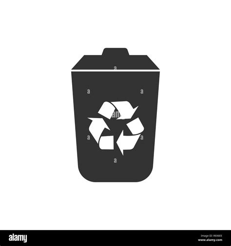 Recycle bin icon. Vector illustration, flat design Stock Vector Image & Art - Alamy