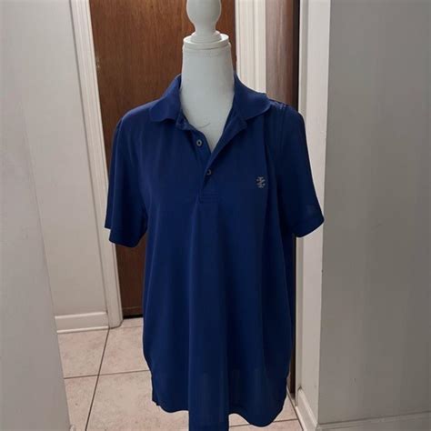 Good condition izod golf men's golf shirt blue - Depop