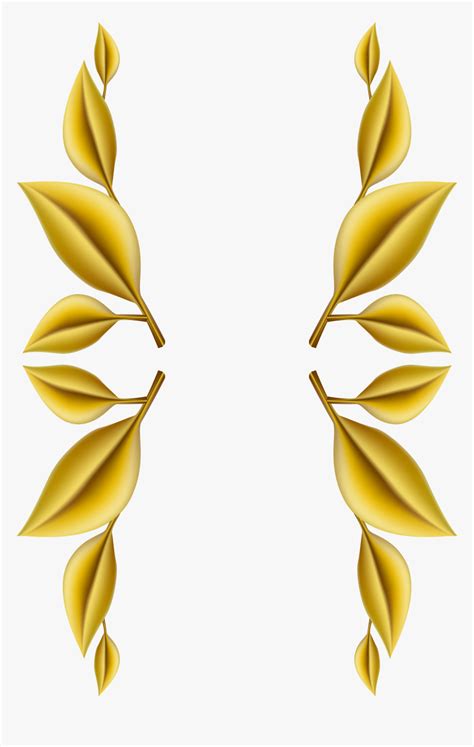 Gold Leaf Border Clipart - Golden Leaves Border Png, Transparent Png ...