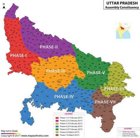 Uttar Pradesh Assembly Constituency Map, 2017 UP Assembly Constituency