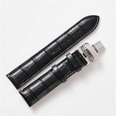 22mm Citizen Eco-Drive Watch Bands Strap Black Leather