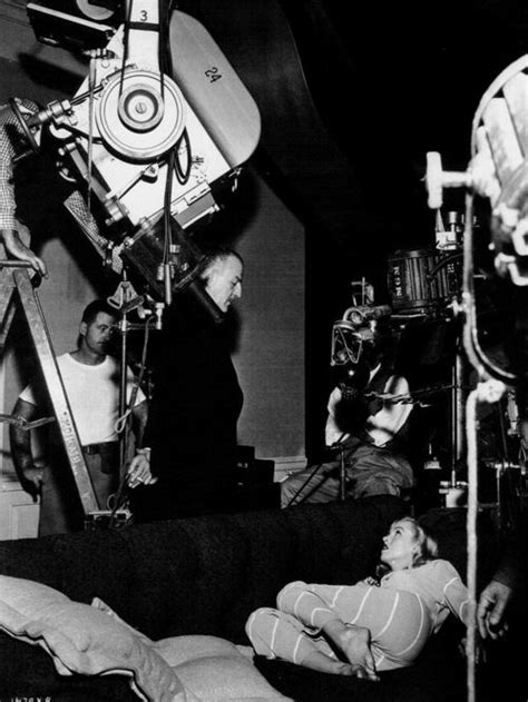 Marilyn Monroe and Louis Calhern on the set of The Asphalt Jungle (1950, dir. John Huston) Young ...