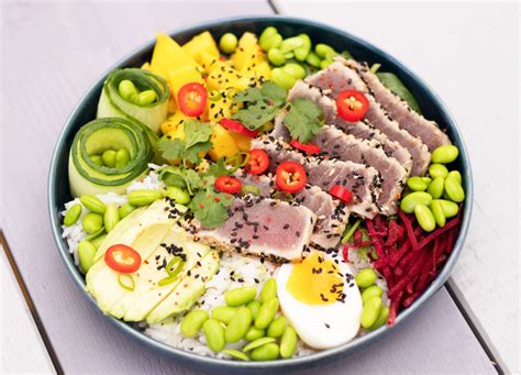 Seared Ahi Tuna Poke Bowl – Glasgow Foodelicious