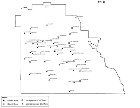 Polk County Cities with Labels, 2009