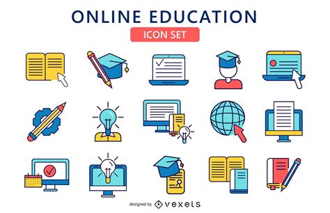 Descarga Vector De Conjuntos De Iconos De Educación