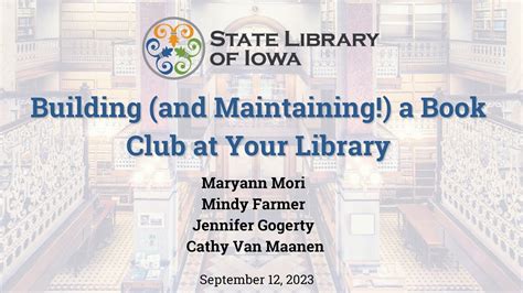 Building (and Maintaining!) a Book Club at Your Library - YouTube