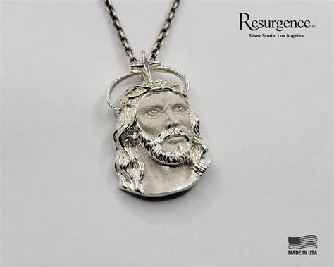 Jesus Pendant Necklace - Etsy