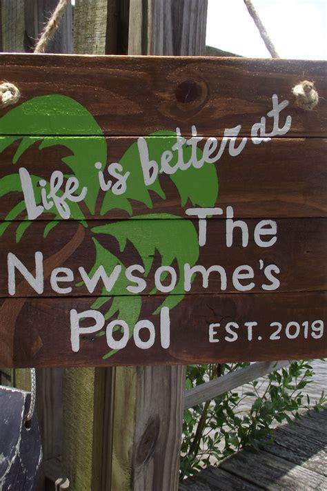 Personalized pool Sign Custom Pool Outdoor Sign | Personalized pool ...