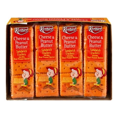 Keebler Cheese & Peanut Butter Sandwich Crackers - 8 CT - Walmart.com