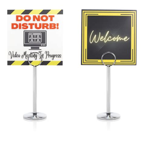 Buy Do Not Disturb Sign & Stand - 2 Sided Meeting in Progress Desk Sign for Virtual Meetings - 2 ...