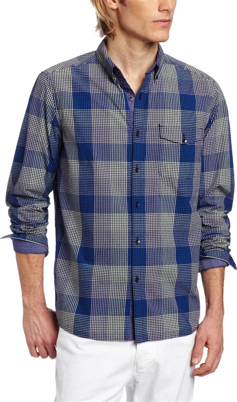 Kenneth Cole New York Men's One Pocket Plaid Shirt, Multi Combo, Medium at Amazon Men’s Clothing ...