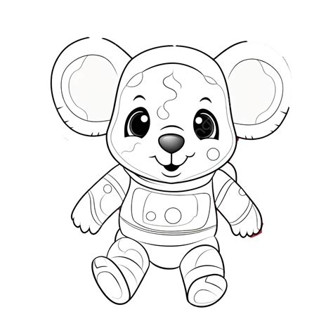 Coloring Book For Kids With A Cute Koala In The Space Galaxy, Space ...