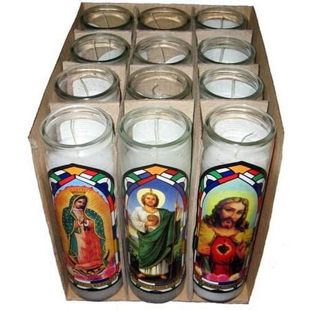 Sanctuary Assorted Saints Religious Candle, White, 12pk - Walmart.com