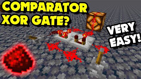 Very Easy & Simple Compact Comparator XOR Gate (Minecraft Redstone ...