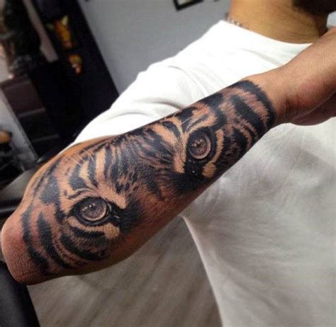 40 Tiger Eyes Tattoo Designs For Men - Realistic Animal Ink Ideas