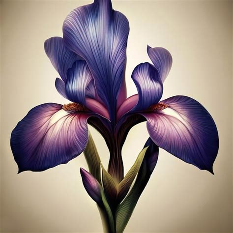 Premium AI Image | Iris flower digital art