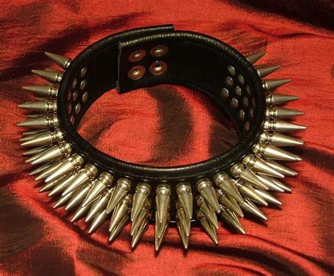 3 Row Super Spiked Leather Collar in 2021 | Spike, Punk accessories, Leather collar