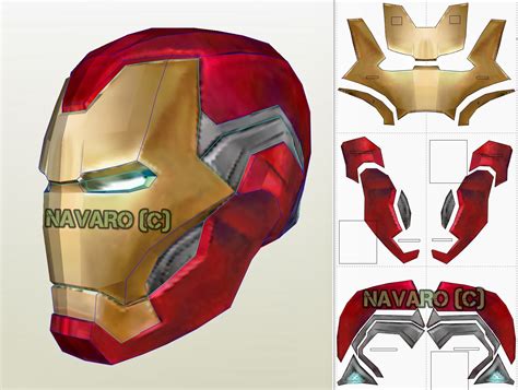 Printable Iron Man Helmet Template