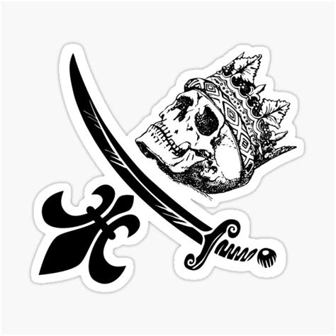 "Jean Lafitte Pirate Flag - Reverse" Sticker for Sale by Freihalt | Redbubble