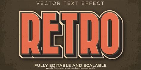 Free Vector | Vintage editable text effect, retro and classic text style