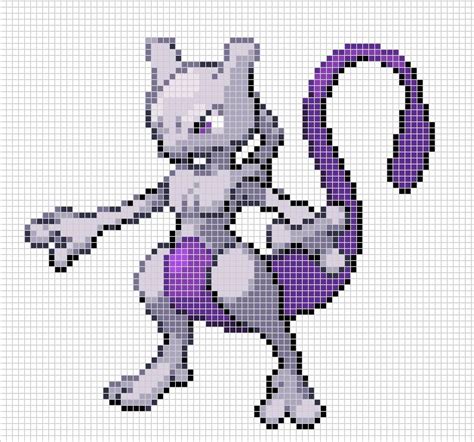 #150 Mewtwo | Pixel art pokemon, Pixel art, Pokemon bead