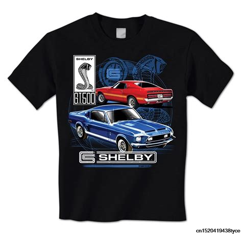 Gildan man t shirt Shelby .T. 500 Mustang Ford American Muscle Cars Mens T Shirt-in T-Shirts ...